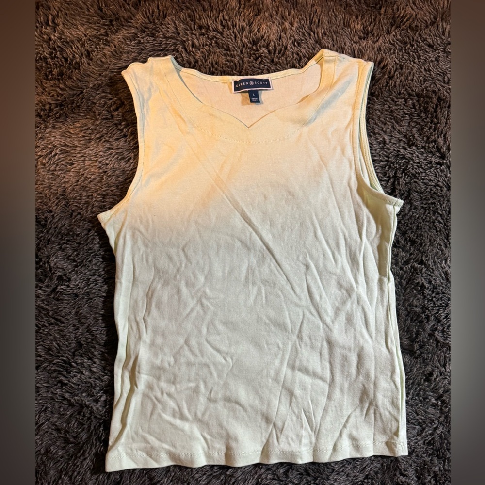 Karen Scott large lime green tank top